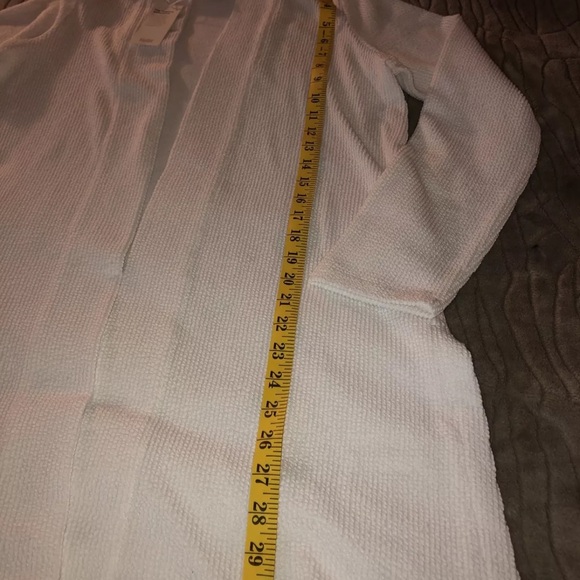 Eileen Fisher Womens Jacket White Size S/P Textured Side-Slit $258 - Picture 5 of 9